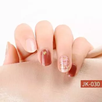 УФ-фототерапия полуотвержденные и полузапеченные 24 пластыря для чистых носимых накладных ногтей гелевые наклейки для маникюра