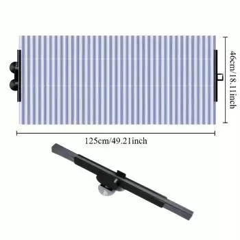 UV-Resistant Automatic Folding Car Sunshade - Easy Install, PE Material, Foldable Windshield Sunshades for Travel and Self-Driving, Heat Reduction Length(46.0cm/124.99in)