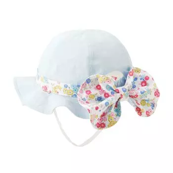 UV S Blue [MIKI HOUSE] Hat, Protection, Sunshade, 100% Cotton, Girls, Elastic, Baby, Kids, Children s Clothes, 12-9105-493 (48-50cm),