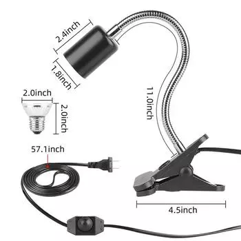 UVB E27 Лампа для домашних животных, рептилий, держатель для лампы, держатель для лампы, греющаяся черепаха, комплект УФ-лампы для обогрева черепах, освещение для ящериц, вилка ЕС