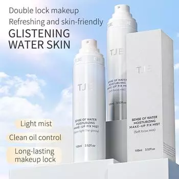 УВЛАЖНЯЮЩАЯ МАКИЯЖНАЯ СРЕДА TJE SENSE OF WATER 100 мл, стойкая, контролирующая жирность, водостойкая, устойчивая к поту и быстро фиксирующаяся