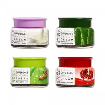 УВЛАЖНЯЮЩИЙ КРЕМ FARMSTAY VISIBLE DIFFERENCE #Молочно-белый #Свежий алоэ #Увлажнение улитки #Увлажнение граната Milk