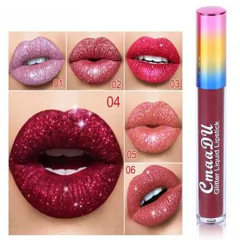 Уведомление: CmaaDu Diamond Sparkling Lip Gloss Помада (Только внешняя торговля) ZS-05