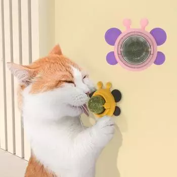 Увеличьте аппетит кошачьей мяты мячик устойчивый к укусам превосходная милая игрушка для жевания в форме пчелы жёлтый