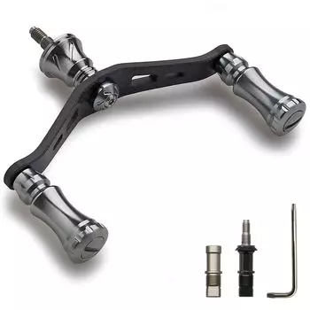 Увеличенная ручка катушки 90 мм Shimano Daiwa General Carbon Cloth Carbon Crank Handle для спиннинговой катушки Chess Series 1.5K (Бронзовый) (783)