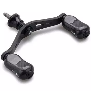 Увеличенная рукоятка катушки 90 мм, ручка из карбона 21 мм, крепление Shimano Daiwa, общее использование 1,5 тыс. Изготовлена из карбона для спиннинговой катушки серии Gourd (черный) (750)