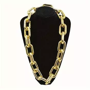Увеличенное толстое ожерелье из золотой смолы в стиле хип-хоп для выступлений и карнавальных подарков золотой