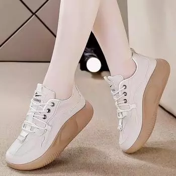 Увеличенные кроссовки женские весенние новые удобные нескользящие кроссовки на платформе портативные универсальные кроссовки для бега амортизация 35