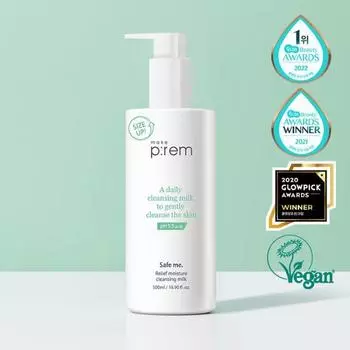 [Увеличенный объём] MakePrem Safe Me Relief Moisture Cleansing Milk 500мл, Корея очищающее