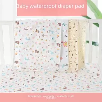 Увеличенный водонепроницаемый и дышащий пеленальный столик из чистого хлопка - можно стирать и печатать 30x45cm