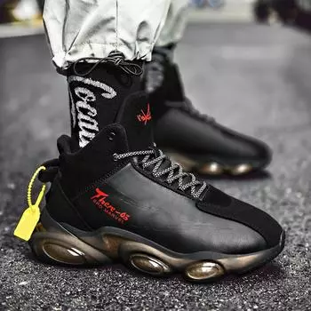 Увеличить толстая подошва папины туфли мужские новые белые спортивные сырые мягкие подошвы кроссовки попкорн кроссовки упругие гибкие baske 43