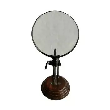 Увеличительное стекло из латуни на деревянной подставке, настольная лупа в винтажном стиле