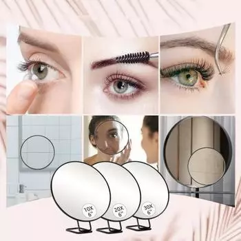 Увеличительное зеркало 10/20/30X с пинцетом, портативное дорожное настенное ручное настольное зеркало для мужчин и женщин, увеличенное косметическое зеркало 10X