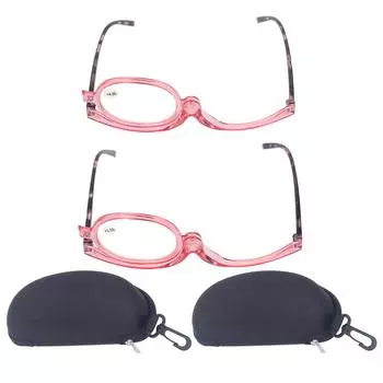 Увеличительные очки для макияжа, откидные устойчивые к царапинам линзы, складные косметические очки для чтения для женщин +3.50