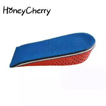 Увеличивающаяся стелька, невидимое движение для мужчин и женщин, дышащая стелька с дезодорантом на воздушной подушке 2 см, 3 см, 4 см 2cm красный