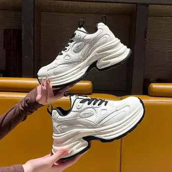 Увеличивающие папины туфли универсальные на шнуровке маффин маленькие люди не устают от ног натуральная кожа мягкая подошва корейская версия спортивной обуви 35 чёрный