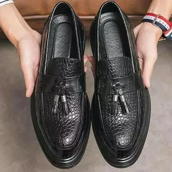 Увеличивающие рост кожаные туфли с острым носком для мужчин, нескользящие и водонепроницаемые, повседневные туфли для мужчин, удобные, классические, оригинальные, обычные 37