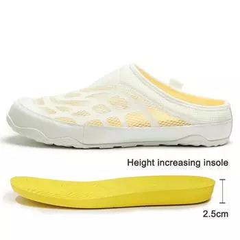 Увеличивающие рост мужские сандалии повседневная обувь легкие сандалии для летних пляжных сандалий 39/40 белый