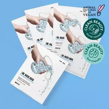 [Увлажнение, сияние/упругость, эластичность] Rovectin Doctor Mask Aqua 5 листов, корейская маска в упаковке 5 moisture masks