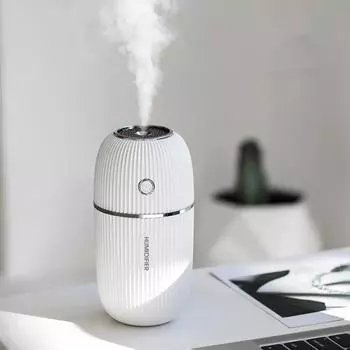 Увлажнитель 300 мл ультразвуковой USB красочный атмосферный свет настольный романтический цветной ночник создатель тумана портативный увлажнитель белый