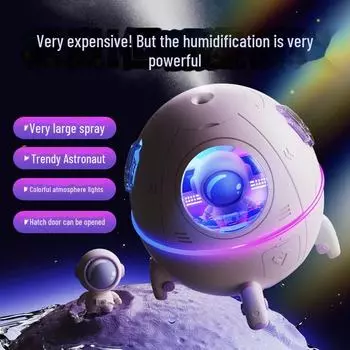 Увлажнитель для космической капсулы астронавта: USB-увлажнитель воздуха High-Fog для рабочего стола и автомобиля USB charging version белый