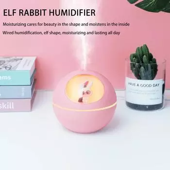 Увлажнитель Elf Rabbit, портативный, милый, увлажнитель воздуха, диффузор эфирного масла, очиститель воздуха для дома и автомобиля белый