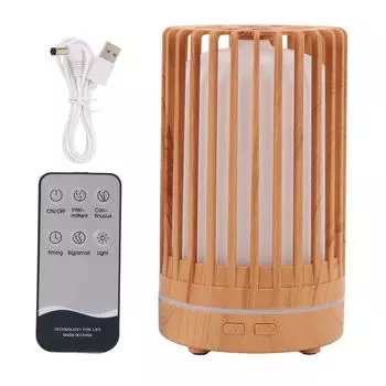 Увлажнитель с разноцветными огнями, клетка для птиц, ультразвуковой увлажнитель USB 200 мл, низкий уровень шума, нехватка воды A