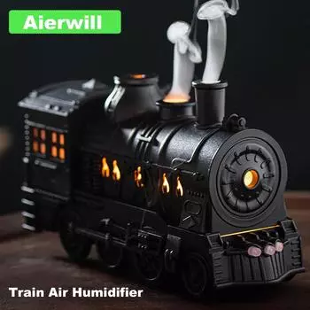 Увлажнитель воздуха Aierwill Train, ультразвуковой диффузор для ароматерапии, создатель тумана, ароматизатор эфирного масла, ароматизатор с дистанционным управлением EU жёлтый