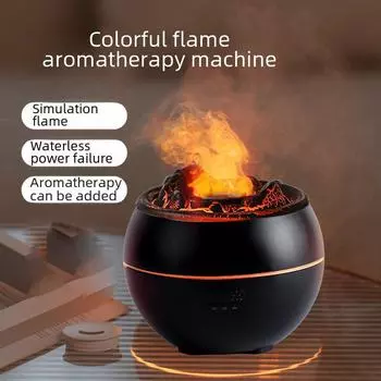 Увлажнитель воздуха Aroma Volcano большой емкости с USB-разъемом для Ближнего Востока Transparent flame чёрный