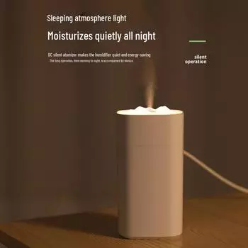 Увлажнитель воздуха Blue Whale Silent Snow Mountain для дома, спальни, офиса или общежития - большой распылитель USB белый