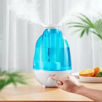 Увлажнитель воздуха большой емкости, тихий ультразвуковой увлажнитель, портативный увлажнитель тумана для спальни, дома, путешествий синий