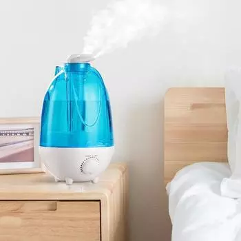 Увлажнитель воздуха большой емкости, тихий ультразвуковой увлажнитель, портативный увлажнитель тумана для спальни, дома, путешествий синий