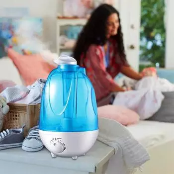 Увлажнитель воздуха большой емкости, тихий ультразвуковой увлажнитель, портативный увлажнитель тумана для спальни, дома, путешествий синий