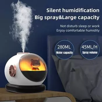 Увлажнитель воздуха Creative Submarine, очиститель воздуха, зарядка через USB, аккумулятор 1200 мАч, портативный беспроводной ультразвуковой настольный увлажнитель с холодным туманом белый