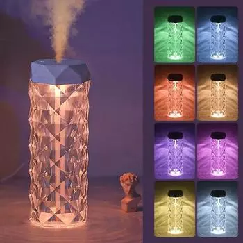 Увлажнитель воздуха Crystal Humidifier, цветной USB-ночник, увлажнитель с ароматерапией и очисткой воздуха для декора рабочего стола в спальне