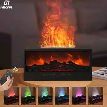 Увлажнитель воздуха для камина, диффузор аромата пламени, увлажнитель воздуха для огня, диффузор эфирных масел, домашний ароматерапевтический диффузор ароматов для комнаты белый