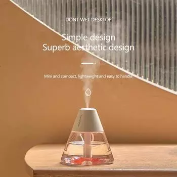 Увлажнитель воздуха для спальни, настольный прибор для пополнения воздуха в автомобиле, 260 мл, ультразвуковые увлажнители воздуха Volcano белый