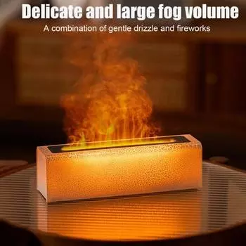 Увлажнитель воздуха Flame Aroma с 7 цветами и функцией таймера отключения. Необходим для использования в помещении. чёрный