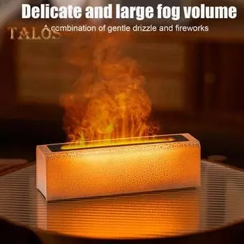 Увлажнитель воздуха Flame Aroma с 7 цветами и функцией таймера отключения. Диффузор эфирных масел для использования в помещении. Увлажнитель воздуха с мелким туманом. чёрный