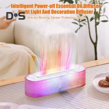 Увлажнитель воздуха Flame Aroma с дистанционным управлением, режимом непрерывного распыления, автоматическим отключением, диффузор эфирных масел для ароматерапии с подсветкой белый