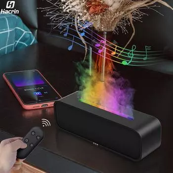 Увлажнитель воздуха Flame Humidifier, диффузор эфирных масел, арома-увлажнитель, ароматерапевтический диффузор ароматов для дома, имитация пламени, диффузор огня белый