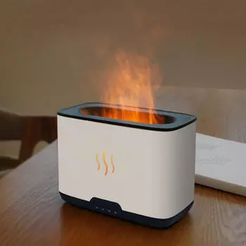 Увлажнитель воздуха Flame с ночником и туманом, компактный, с низким уровнем шума, USB-ароматический для автомобиля