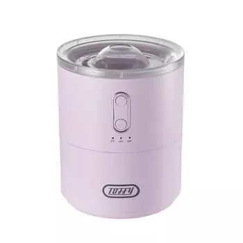 Увлажнитель воздуха Fluffy Ring HF13 2024 года, новый цвет, питание от USB, маленький, с функцией таймера, световой режим, стильный, милый, ретро HF13 [Toffy] (Лавандовый туман)