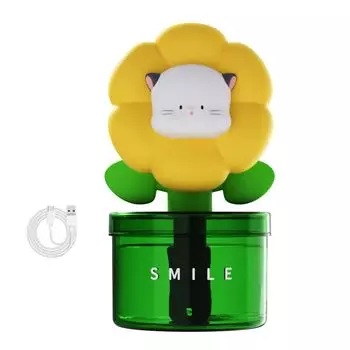 Увлажнитель воздуха INXDOLHOM Настольный Маленький настольный увлажнитель воздуха Увлажнитель Очиститель воздуха Бесшумный Ультразвуковой Автомобильный Монтируемый с Ночником Питание от USB Тип