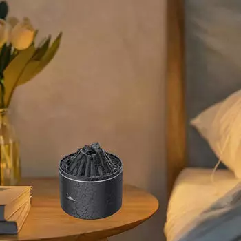 Увлажнитель воздуха Эфирное масло Барбатор Тихий Портативный Многоцелевой Моделирование Пламени Время чёрный