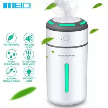 Увлажнитель воздуха Электрический диффузор воздуха Арома-масло Ночной свет для дома Расслабляющий очиститель воздуха розовый