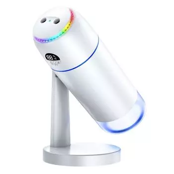 Увлажнитель воздуха настольный небольшой 500 мл легкая дезинфекция отрицательные ионы двойной ультразвуковой увлажнитель воздуха аромат большой емкости USB перезаряжаемый ЖК-дисплей вверх и вниз