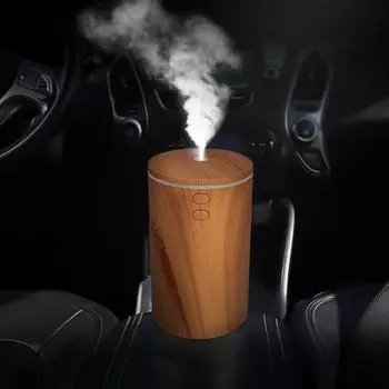 Увлажнитель воздуха постоянного тока 5 В 100 мл, ультразвуковой USB-диффузор с древесным зерном, диффузор эфирного масла, цветной светодиодный портативный увлажнитель, автомобильный диффузор Light Wood