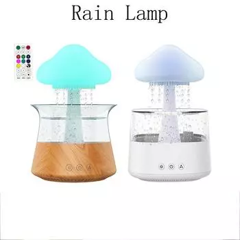 Увлажнитель воздуха Rain Cloud с пультом дистанционного управления, диффузор Rain Cloud, увлажнитель воздуха Cloud Rain Drop, диффузор Mushroom, увлажнитель воздуха Mushroom Water белый
