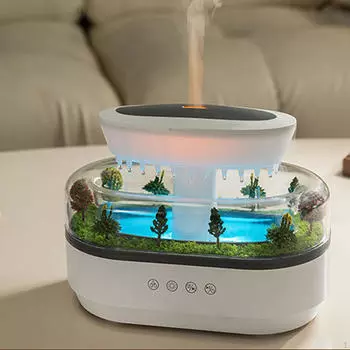 Увлажнитель воздуха Raindrop с адаптером EU Plug, регулируемый для чтения, учебы, гостиной